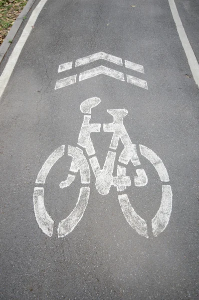 Zeichen für Radweg — Stockfoto