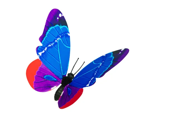 Kunstmatige vlinder geïsoleerd op witte achtergrond — Stockfoto