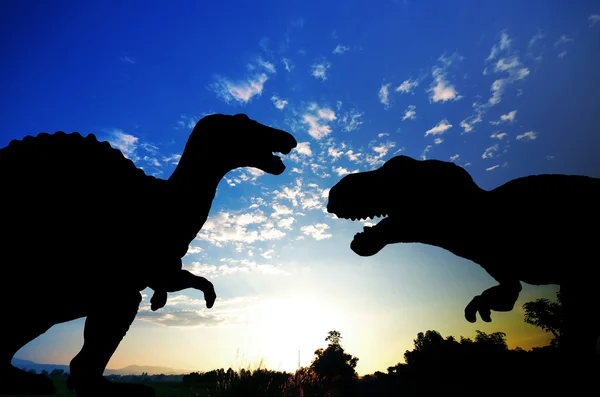 Silhouet van dinosaur — Stockfoto