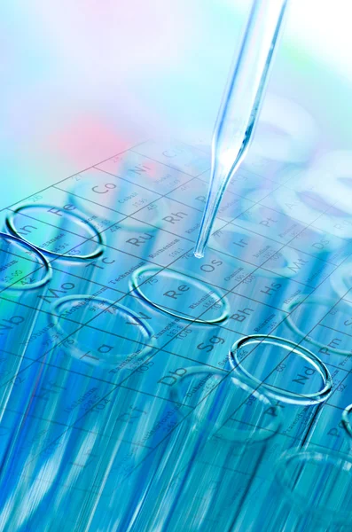 Science laboratory test tubes — Stock Photo, Image