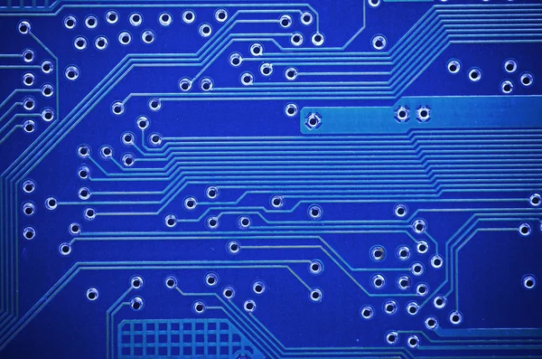 Lines and solder joints of the modern circuit board — Stock Photo, Image