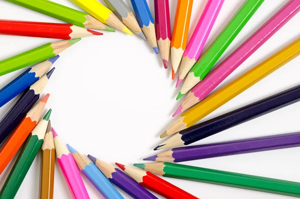 Color pencils as background — Stock Photo, Image