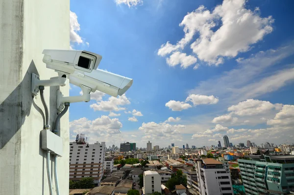 Câmera de segurança de vigilância ou CCTV — Fotografia de Stock