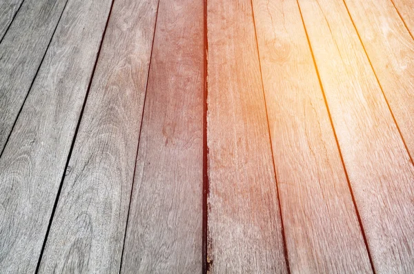 Texture of perspective Old wood floor — Stock Photo, Image