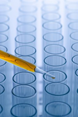 Bilim laboratuvar pipet tüp arka plan teslimi ile