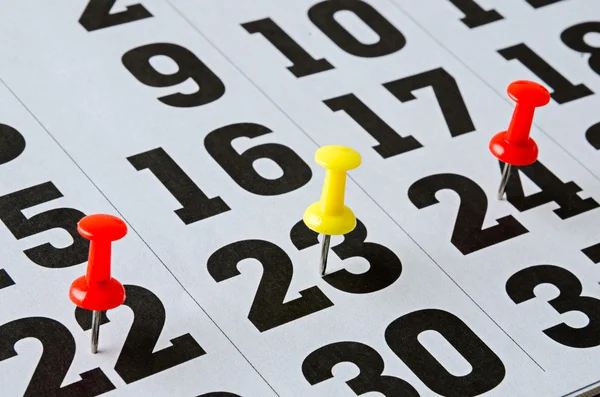 Data segnata sul calendario — Foto Stock