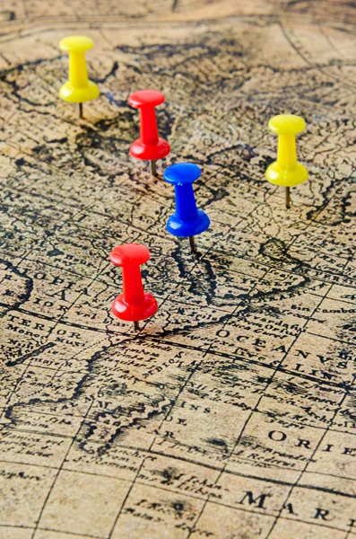 Compass and Chess on old map Stock Photo by ©kwanchaidp 75914583