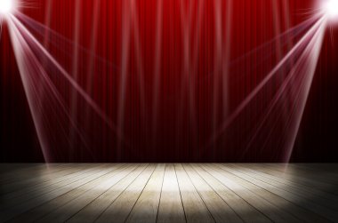 red stage light as background clipart
