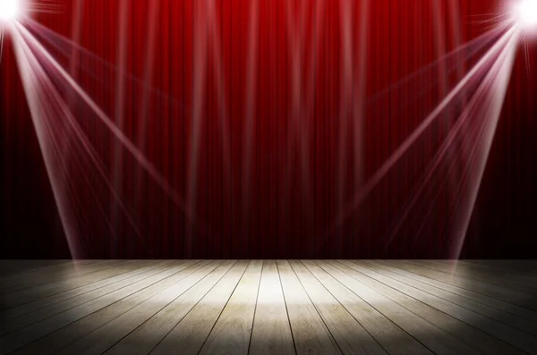 Rotes Bühnenlicht als Hintergrund — Stockfoto
