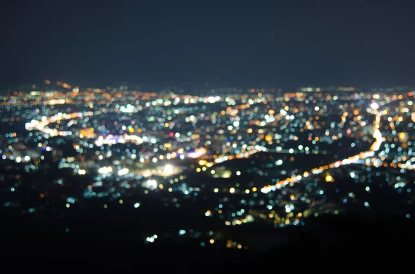 Nacht stad bokeh achtergrond — Stockfoto