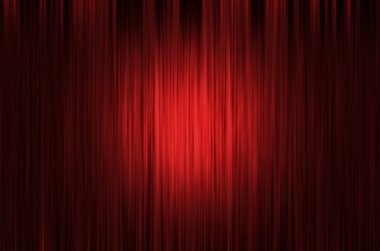Red Curtain Stage Background with light spots