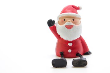Noel baba bebek beyaz arka planda, Noel süs