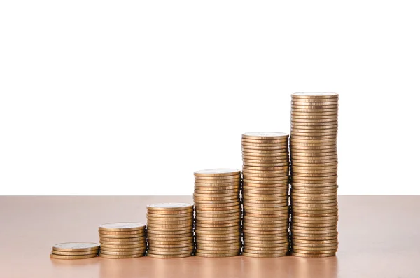 Growing Stack of coins , Saving plan — Stock Photo, Image