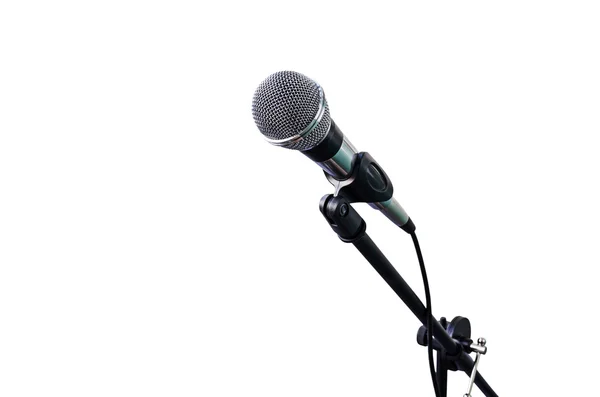 Microfoon geïsoleerd op witte achtergrond — Stockfoto