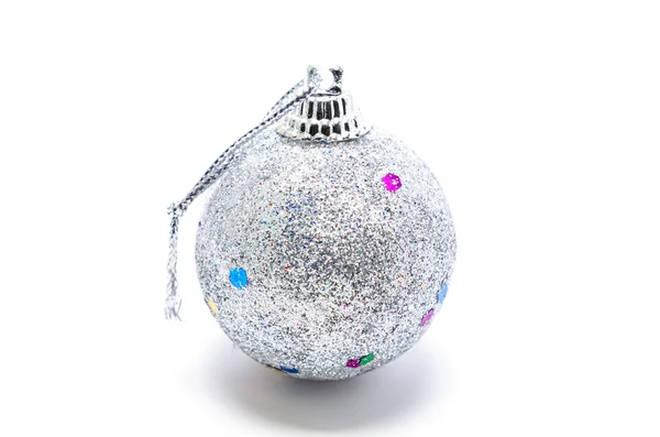 White Christmas ball on white background — Stock Photo, Image