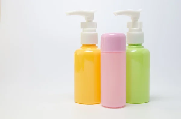 Cosmetische producten van kunststof container fles — Stockfoto