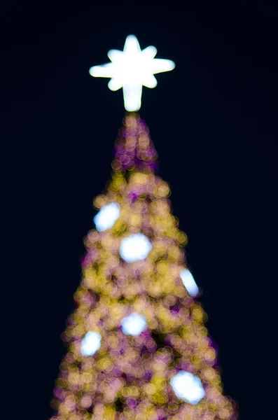 Nacht Bokeh für Weihnachten Hintergrund — Stockfoto