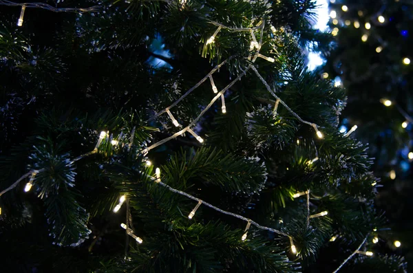 Nacht licht voor Kerstmis achtergrond — Stockfoto