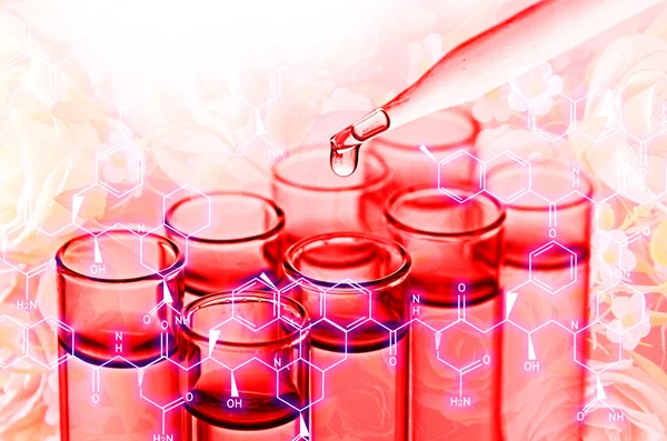 Science laboratory test tubes — Stock Photo, Image