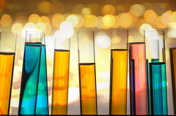 Science laboratory test tubes — Stock Photo, Image