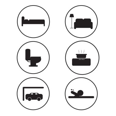 Evde kolay simgesini Odalar.