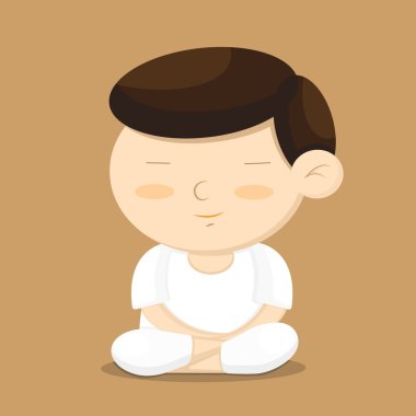 meditasyon karikatür tasarım