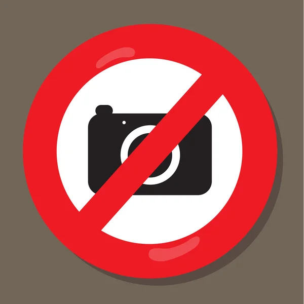 Warning labels the camera — Stock Vector