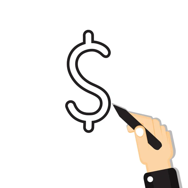 Desenho O símbolo fácil de financeiro  . — Vetor de Stock