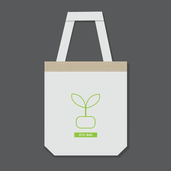 Tas eco platte vector design. — Stockvector