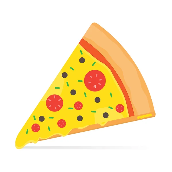 Pizza dibujos animados vector de diseño de alimentos . — Vector de stock