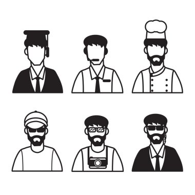 Erkekler düz beyaz arka plan üzerinde simgesi tasarım.