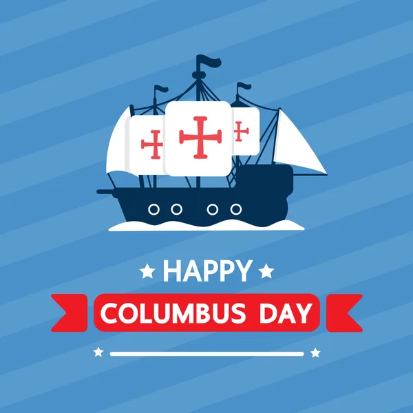 С Днем Колумба! . — стоковый вектор