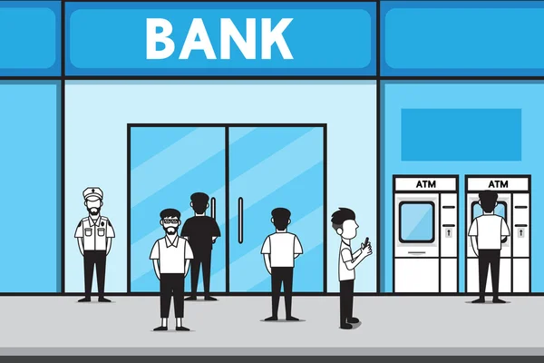 Banka vektör karikatür tasarım.
