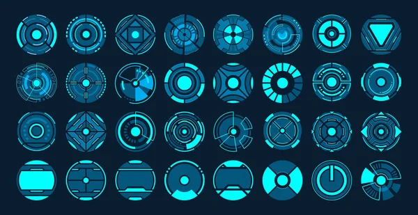 Circle Futuristic Interface Hud Vector Design — Stock fotografie