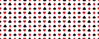 Kart giysisi vektör modeli arka planı. Poker kartı sembolü oynuyorum. Doku arkaplanı.