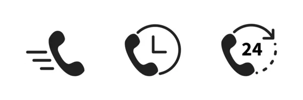 Conjunto Ícone Telefone Coleção Símbolos Chamada Telefónica Ilustração Vetorial —  Vetores de Stock