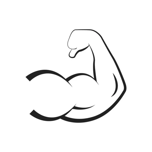 Sterke Spierarmen Icoon Vector Flexbiceps — Stockvector