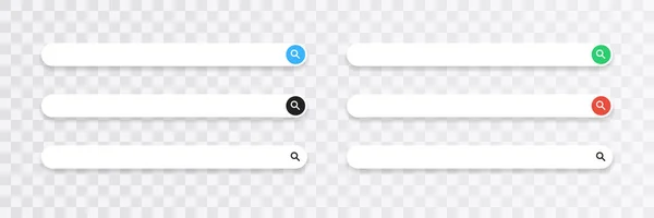 Pátrací Panel Vyhledávací Pole Stínem Ikona Pruhu Pásu Nastavena Vektorová — Stockový vektor