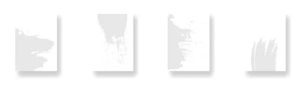 Ink Grunge Felç Kapağı Koleksiyonu Vektör Çizimi Beyaz Arkaplanda Fırça — Stok Vektör