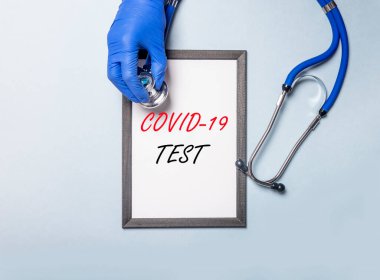 Coronavirus test konsepti. Virüs covid-19 izleme, salgın teşhisi.