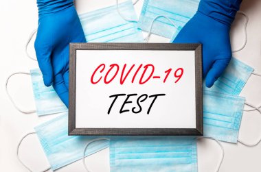 Coronavirus test konsepti. Virüs covid-19 izleme, salgın teşhisi.