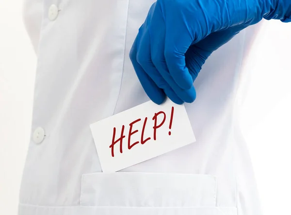 Help Word Inscription Doctor Hands Medical Support Charity — Stock Photo, Image