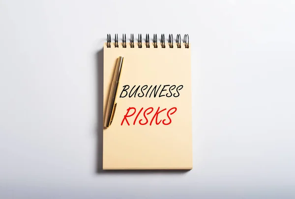 Business Risks Inscription Words Risk Management Planning — Stock Photo, Image