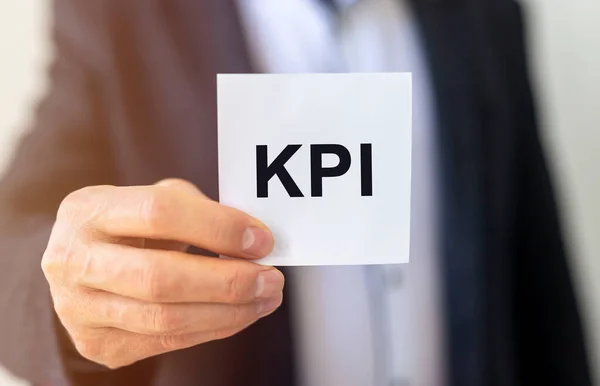 Надпись Аббревиатуре Kpi Концепция Ключевых Показателей Эффективности — стоковое фото