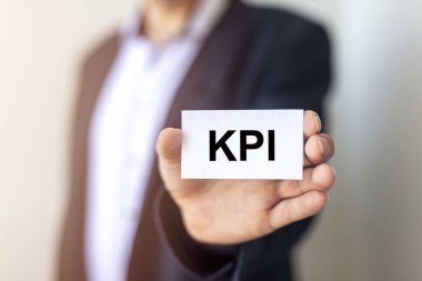 KPI kısaltması yazıtları. anahtar performans göstergesi kavramı.