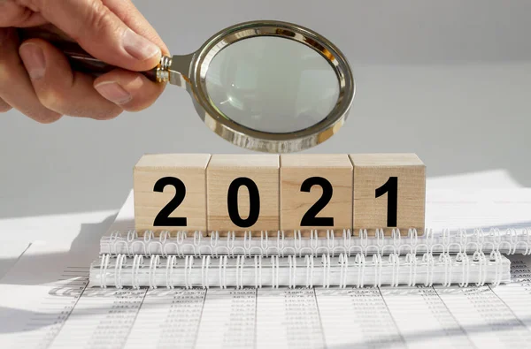 Koncepcja 2021 Rok Dla Biznesu Budżetu Planowania Finansowego Badania Roku — Zdjęcie stockowe