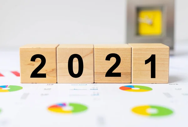 2021 Rok Biznesu Marketingu Cyfrowego Wiadomości Seo — Zdjęcie stockowe