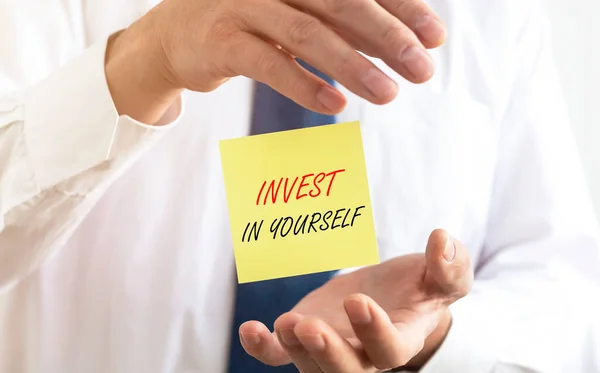 Investieren Sie Sich Selbst Motivation Für Wirtschaft Und Bildung — Stockfoto