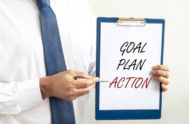Hedef, plan ve eylem yazıtları. İş stratejisi.