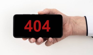 404 ERROR konsepti. İnternet sitesi veya internet ile ilgili bir sorun. Yazı.